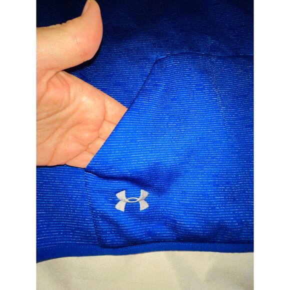 Under Armour Cold Gear Fleece Lined Hoodie - Women's Size M - In Blue Stripe - Picture 5 of 11